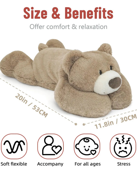 Niuniu Daddy 20" | 3.3 Pound Weighted Bear Stuffed Animals for Adults Kids Giant Large Teddy Bear Plush Toy Birthday Doll Gifts