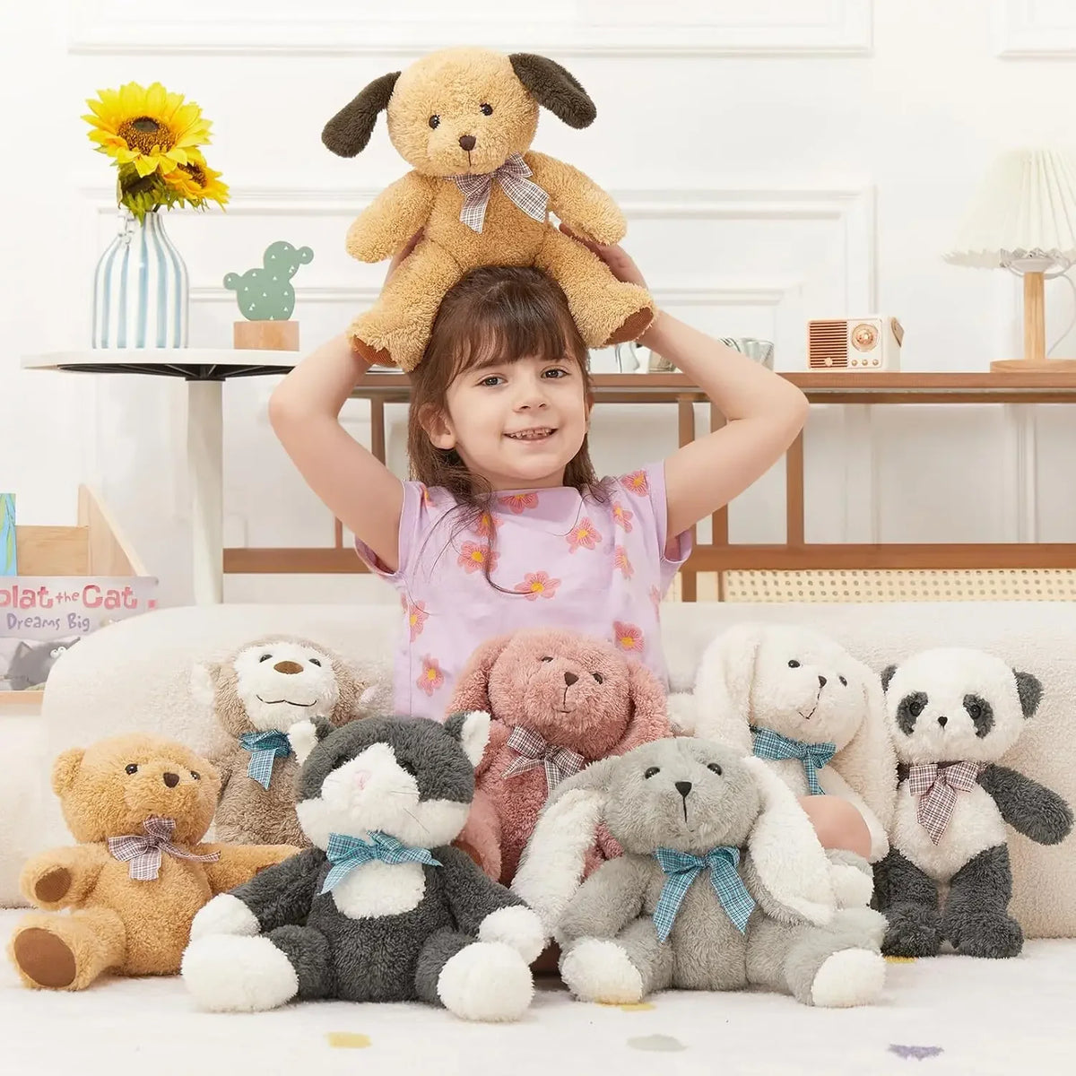 8 Pack Stuffed Animals in Bulk, 13 Inches Stuffed Animals Set for Kids, Assorted Small Stuffed Animals  for Easter