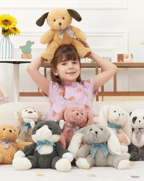 8 Pack Stuffed Animals in Bulk, 13 Inches Stuffed Animals Set for Kids, Assorted Small Stuffed Animals  for Easter