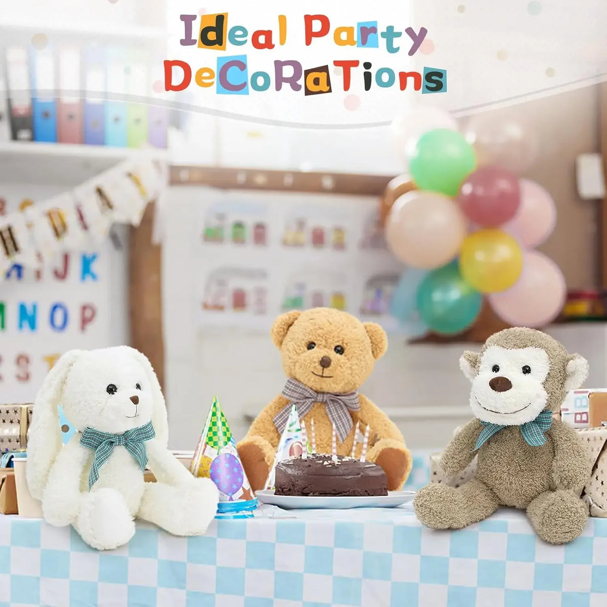 8 Pack Stuffed Animals in Bulk, 13 Inches Stuffed Animals Set for Kids, Assorted Small Stuffed Animals  for Easter