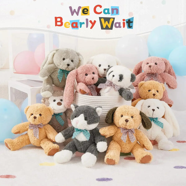 8 Pack Stuffed Animals in Bulk, 13 Inches Stuffed Animals Set for Kids, Assorted Small Stuffed Animals  for Easter
