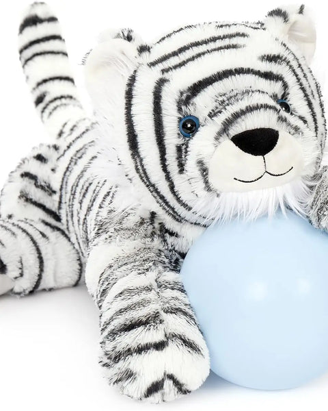 Stuffed Tiger White Plush Tiger Toy for Girls, 22inch (Not Including Tail) Giant Stuffed Animals for Kids