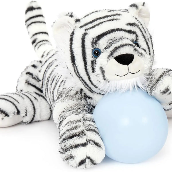 Stuffed Tiger White Plush Tiger Toy for Girls, 22inch (Not Including Tail) Giant Stuffed Animals for Kids