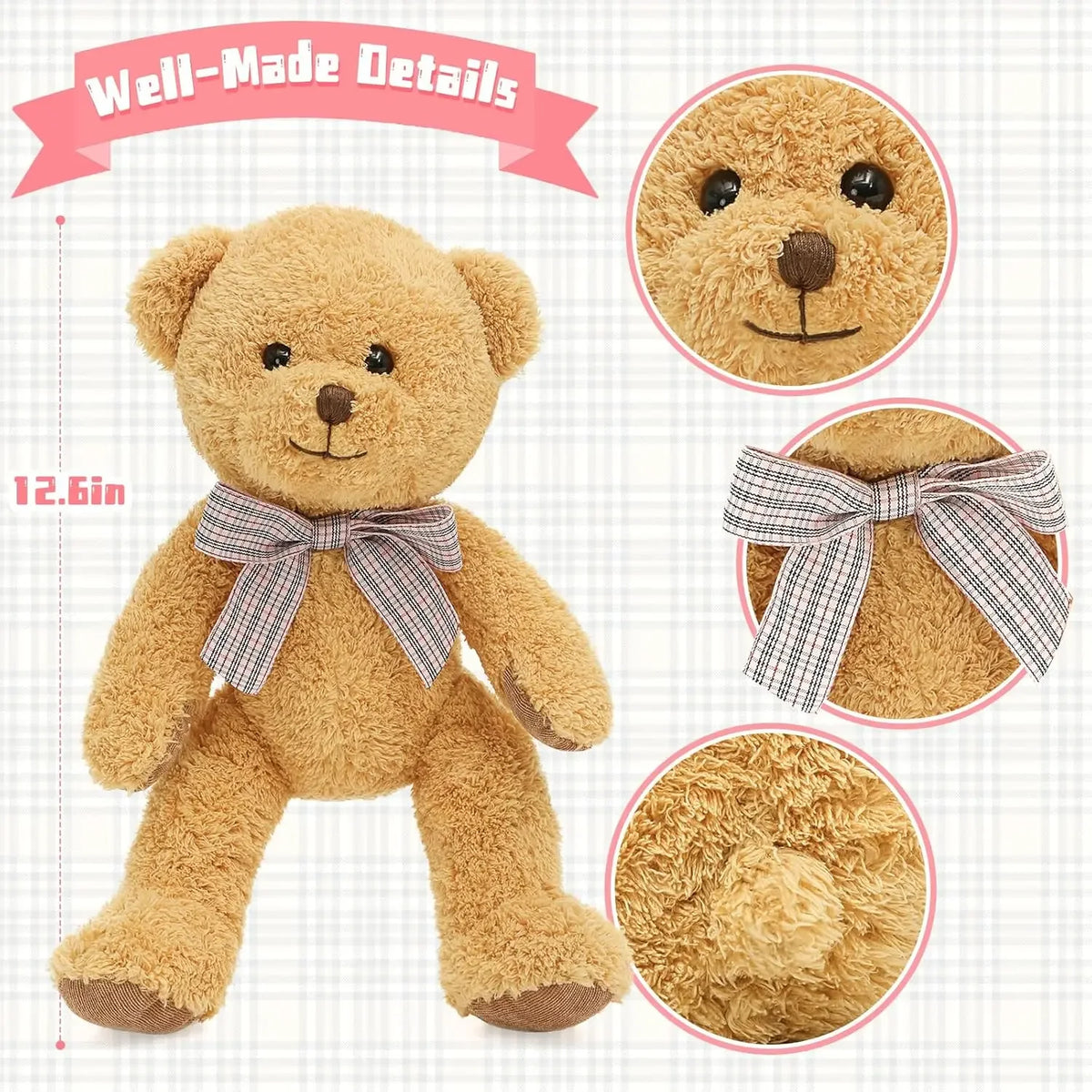 8 Pack Stuffed Animals in Bulk, 13 Inches Stuffed Animals Set for Kids, Assorted Small Stuffed Animals  for Easter