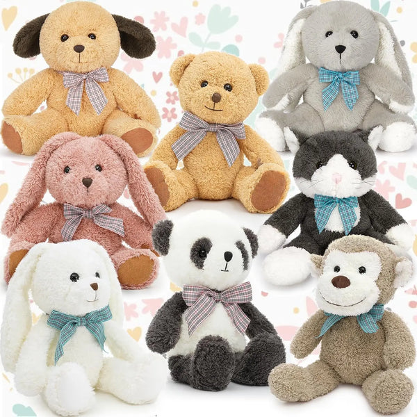 8 Pack Stuffed Animals in Bulk, 13 Inches Stuffed Animals Set for Kids, Assorted Small Stuffed Animals  for Easter