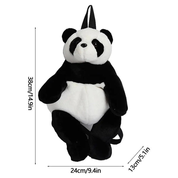 Bear Backpack Shoulder Backpack Panda Ajustable Bag Plush Fabric Stuffed Animal Backpack For Toys Food Pencils Small Books Fruit